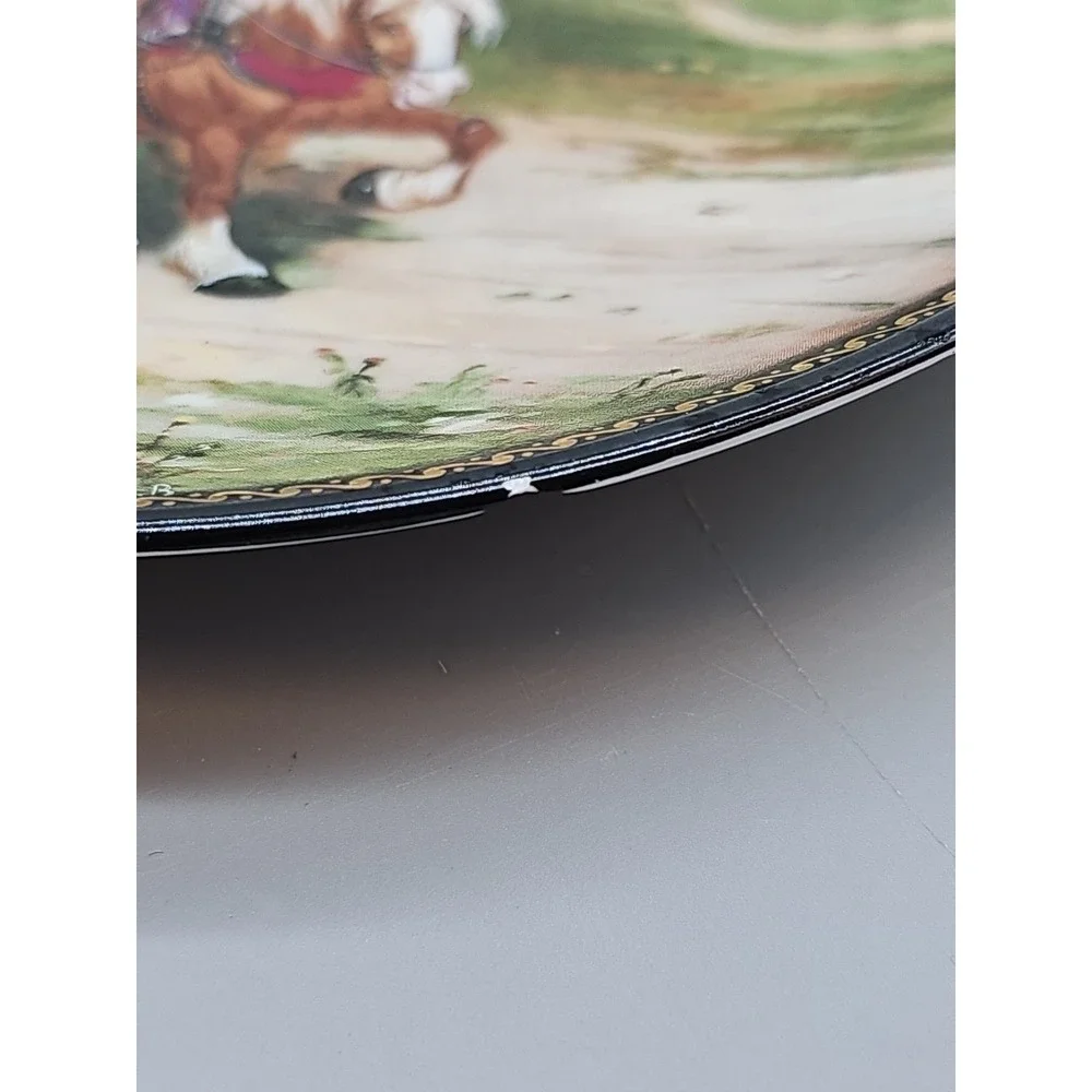 Vintage 1990 Russian Village Collector Plate From the Hayfield Natalia Leonova